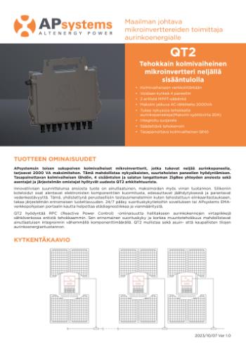 APsystems QT2-mikroinvertteri -esite, 10 kpl