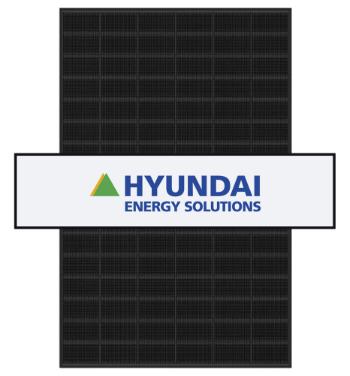 Hyundai HiT 455Wp täysmusta lasi-lasi-rakenne -aurinkopaneeli