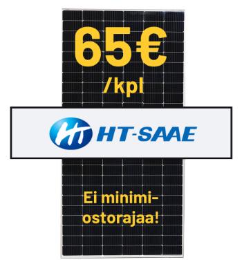 HT-S 595Wp bifacial lasi-lasi -aurinkopaneeli